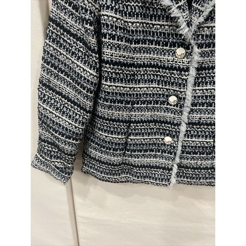 Drapers & Damons Jacket Womens Small Tweed Metallic Grannycore Blazer NEW - Picture 7 of 13